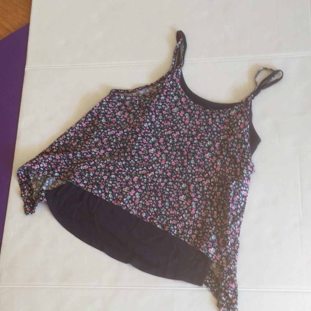 Pretty floral layered swing tank